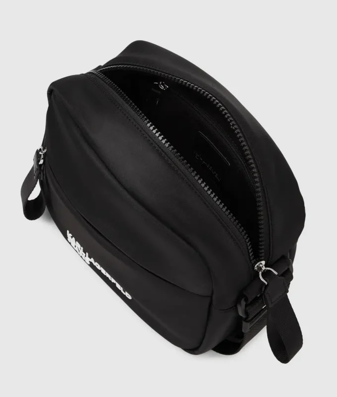 Nylon schoudertas met logo