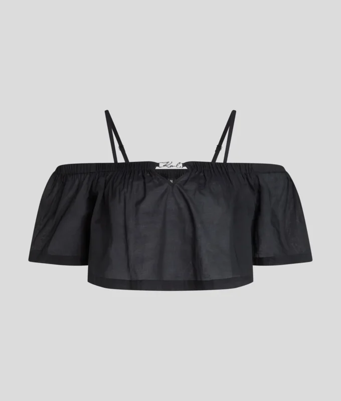 OFF-SHOULDER CROPPED BEACH TOP