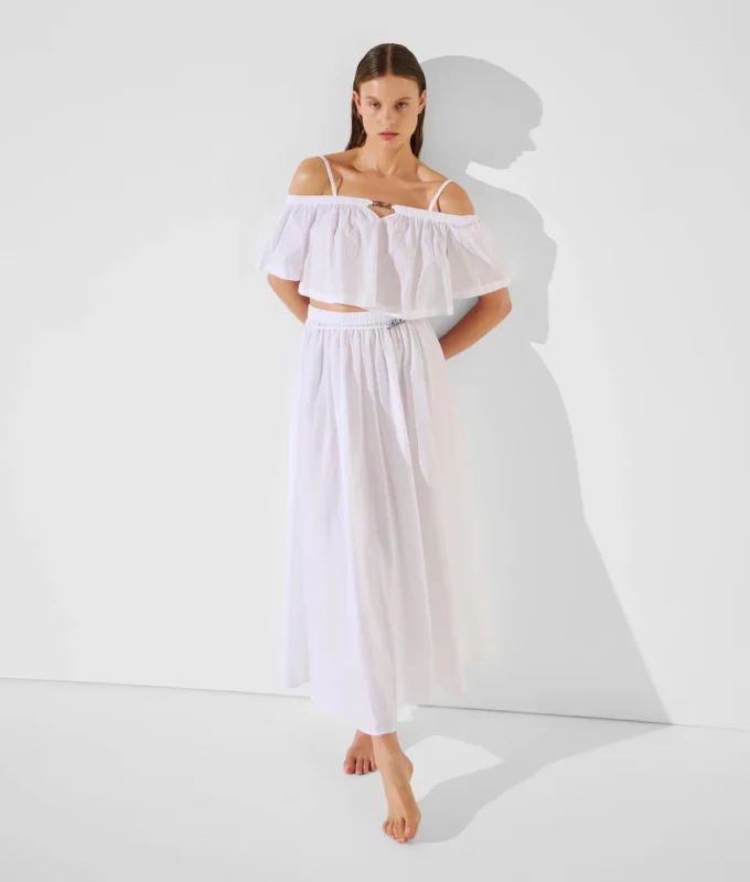 OFF-SHOULDER CROPPED BEACH TOP