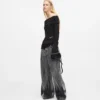 Off-shoulder gebreide top