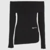 Off-shoulder gebreide top