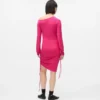 Off-shoulder jurk met trekkoord