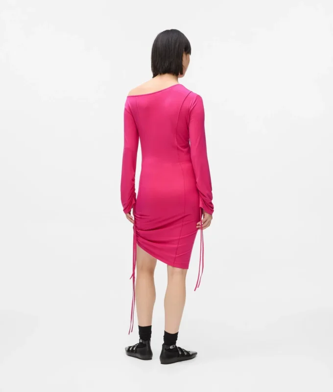 Off-shoulder jurk met trekkoord