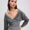 OFF-SHOULDER SWEATDRESS