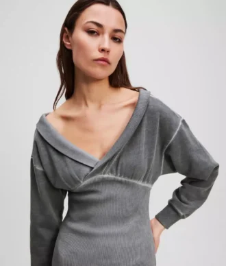 OFF-SHOULDER SWEATDRESS