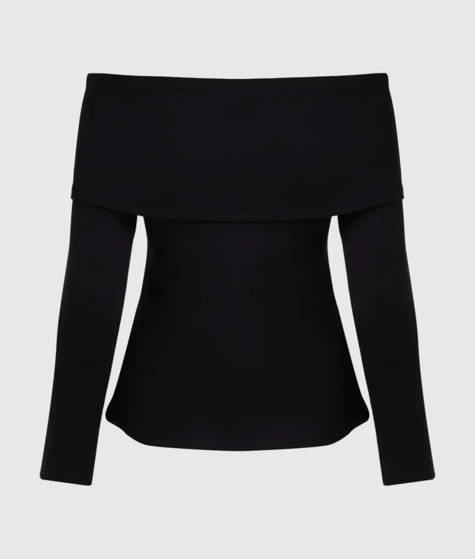 Off-shoulder sweatshirt
