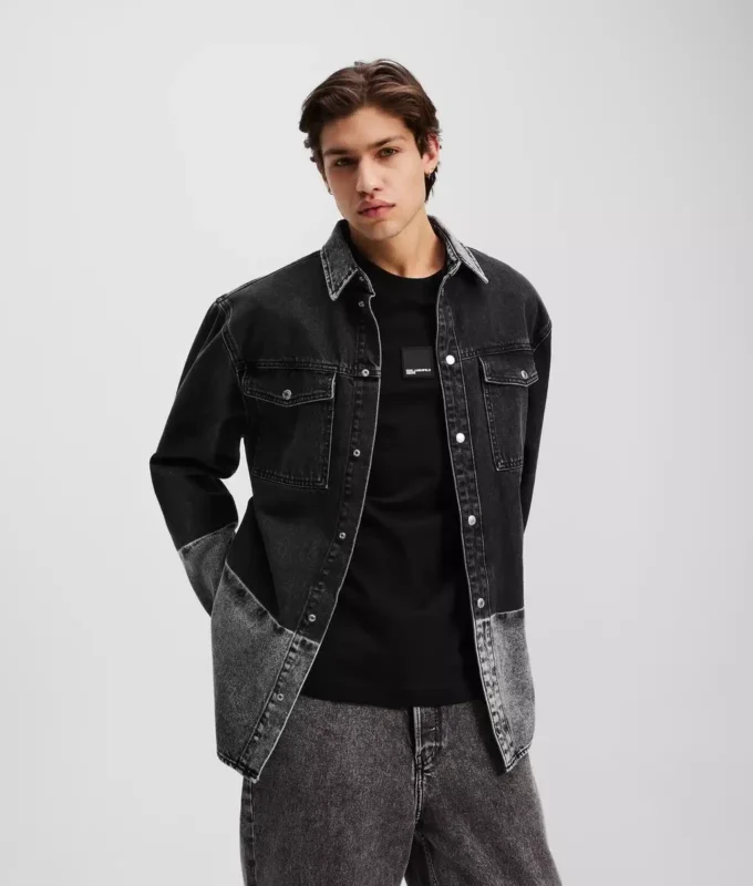 OMBRE DENIM OVERSHIRT