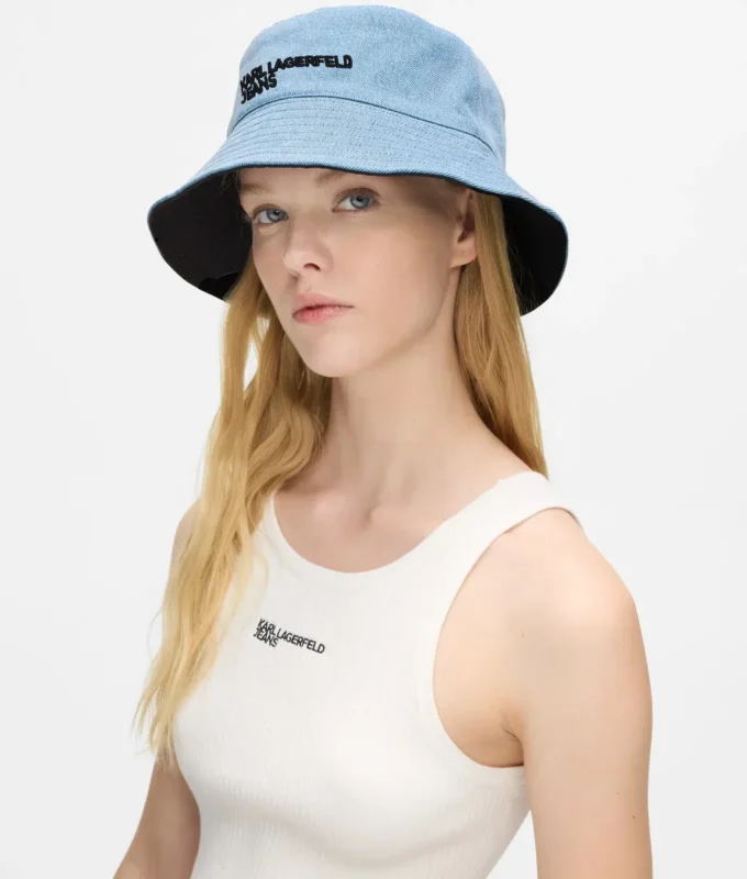 Omkeerbare denim bucket hat