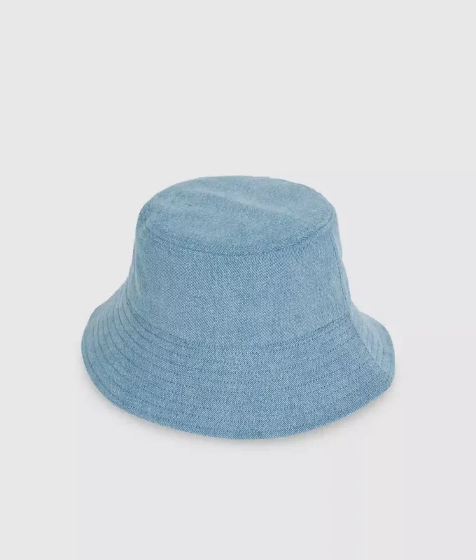 Omkeerbare denim bucket hat