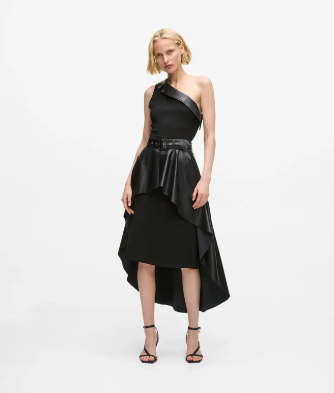 One-shoulder motorjurk