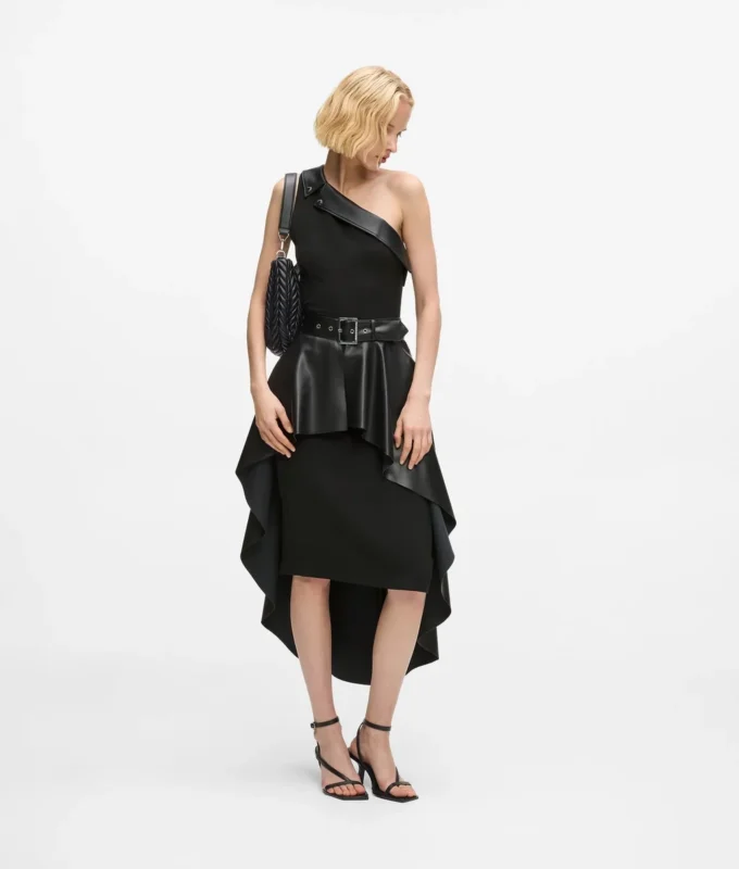 One-shoulder motorjurk