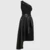 One-shoulder motorjurk