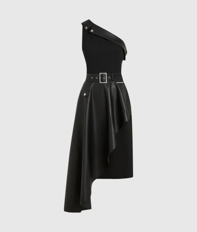 One-shoulder motorjurk