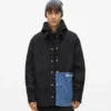 Overhemd met denim panelen