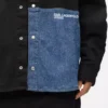 Overhemd met denim panelen