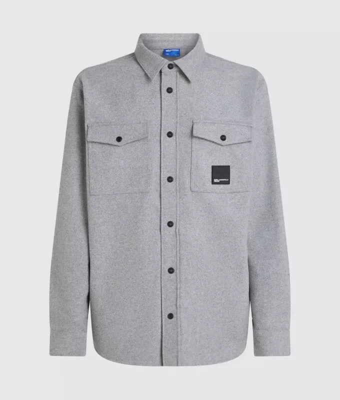 Overshirt van wolmix