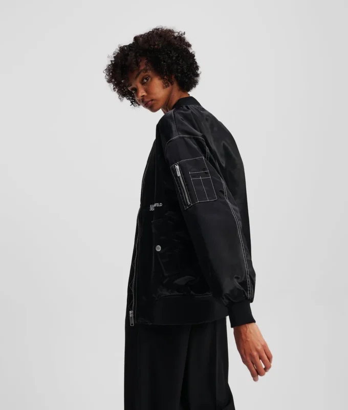 OVERSIZED SATIJNEN BOMBERJACK