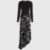 Paris midi-jurk met schetsen