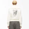 Paris sketch sweatshirt met halve rits