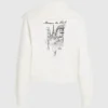 Paris sketch sweatshirt met halve rits