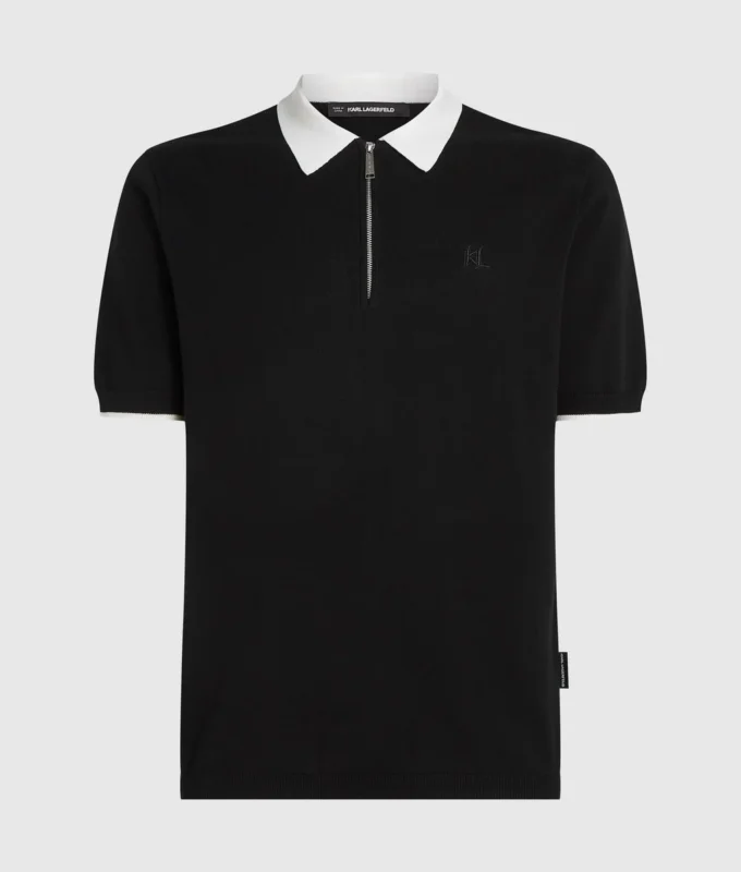 Polo met contrasterende kraag