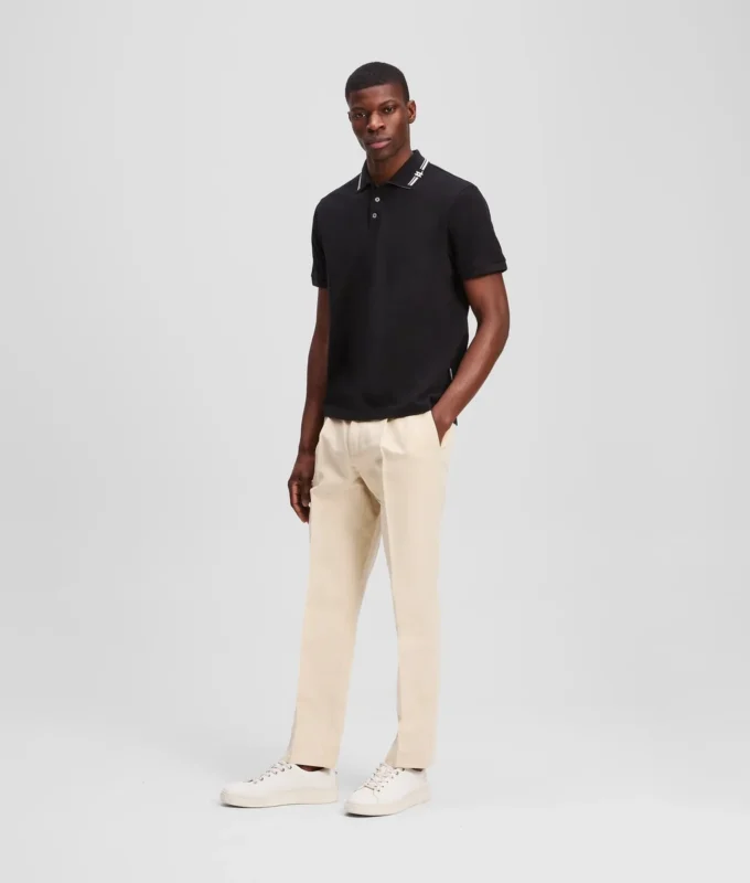POLOSHIRT MET CONTRASTERENDE BIJZONDERHEDEN