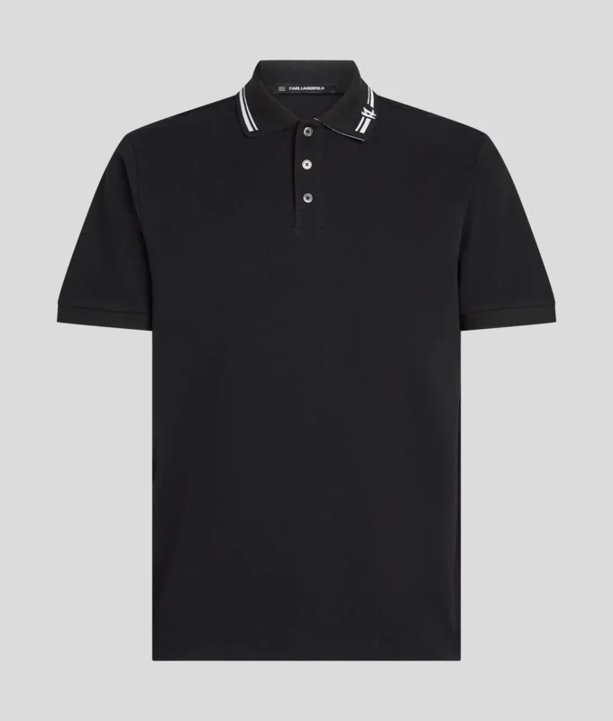 POLOSHIRT MET CONTRASTERENDE BIJZONDERHEDEN