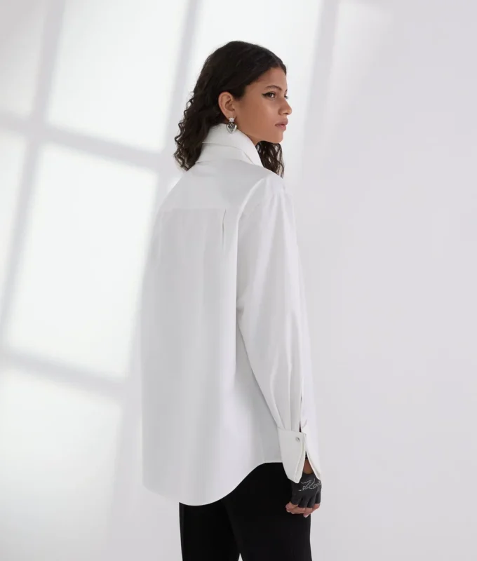 POPLIN OVERHEMD MET DUBBELE KRAAG