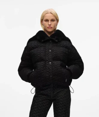 Pufferjas met all-over print