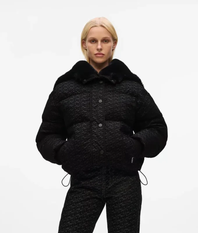 Pufferjas met all-over print