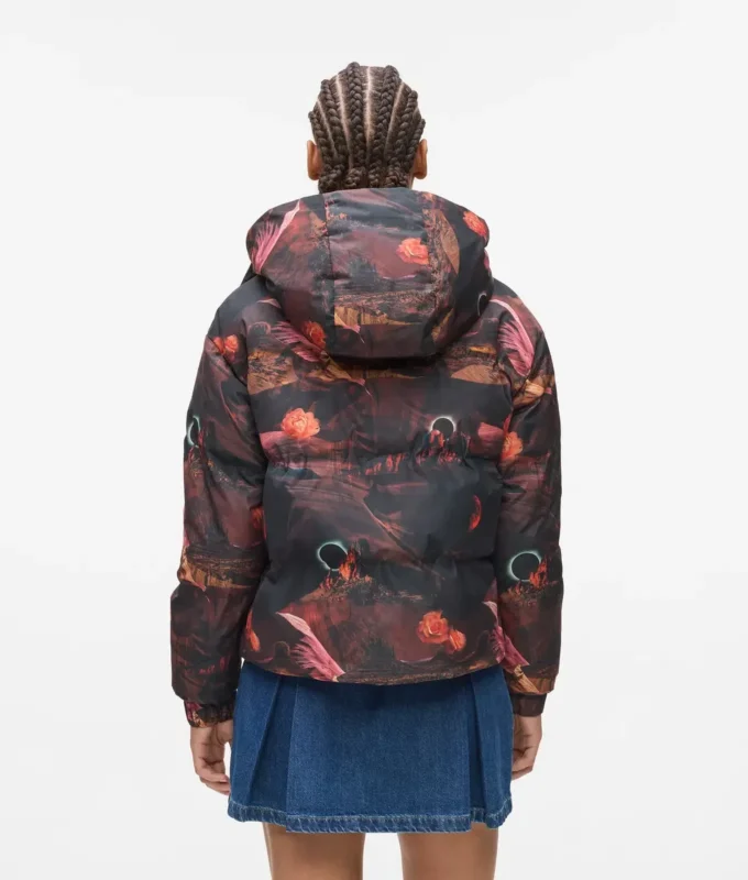 Pufferjas met all-over print