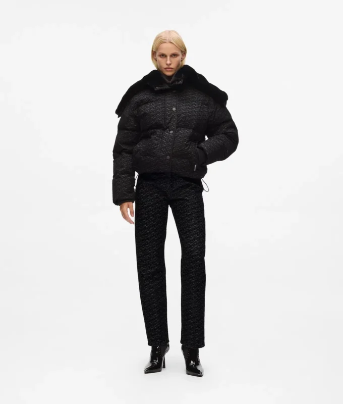 Pufferjas met all-over print