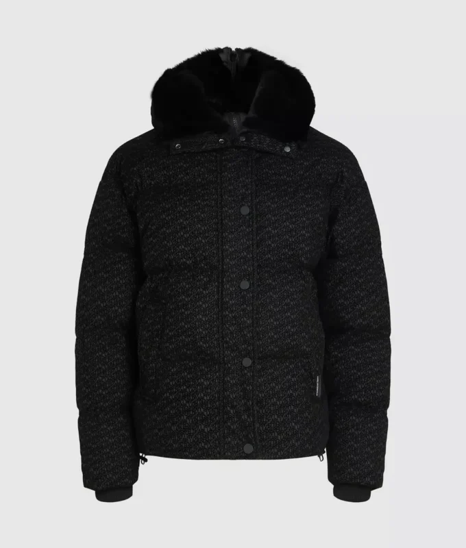 Pufferjas met all-over print