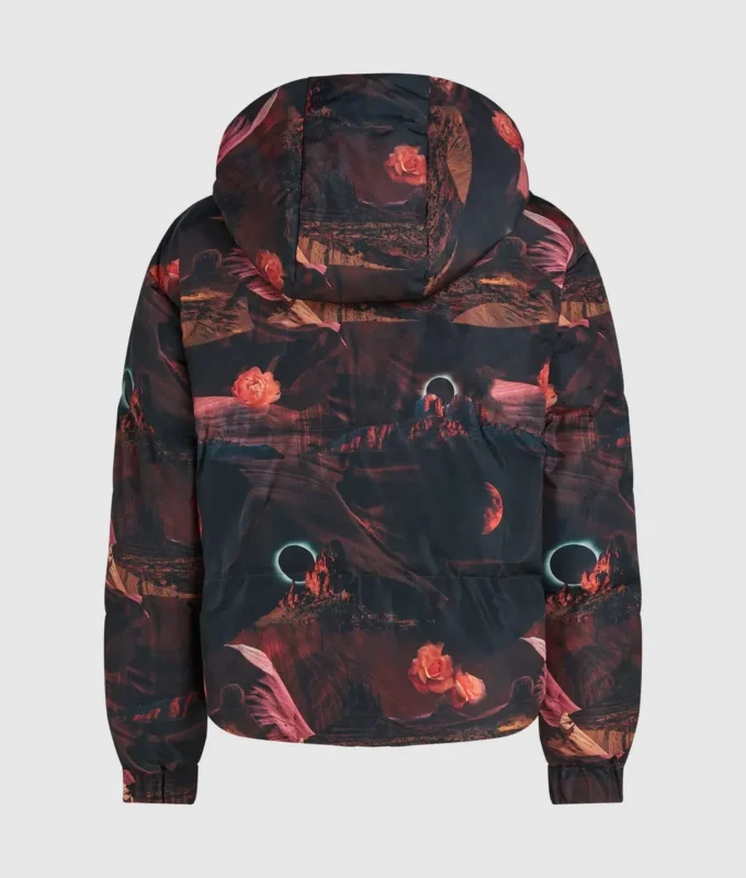 Pufferjas met all-over print