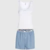 Pyjamaset met tanktop en korte broek