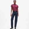 Rechte jeans met knoopdetails