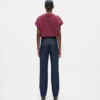 Rechte jeans met knoopdetails