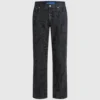 Rechte jeans met monogram over de hele lengte