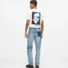 Rechte jeans zonder achterzakken
