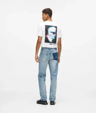 Rechte jeans zonder achterzakken