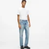 Rechte jeans zonder achterzakken