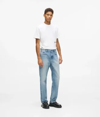 Rechte jeans zonder achterzakken