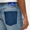 Rechte jeans zonder achterzakken