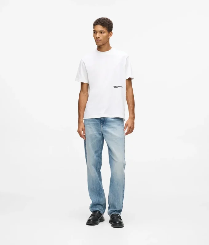 Rechte jeans zonder achterzakken