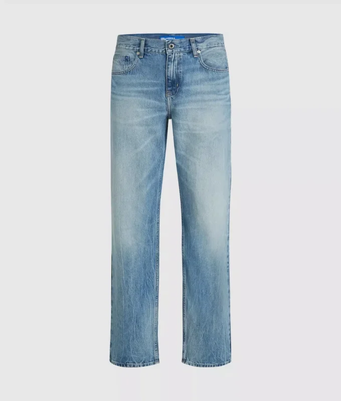 Rechte jeans zonder achterzakken