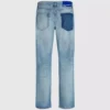 Rechte jeans zonder achterzakken