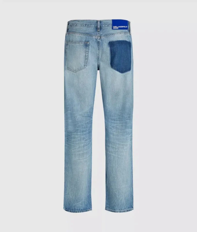 Rechte jeans zonder achterzakken