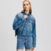 RELAXED FRINGED DENIM JACKET