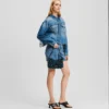 RELAXED FRINGED DENIM JACKET