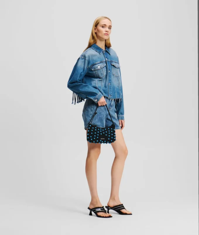 RELAXED FRINGED DENIM JACKET